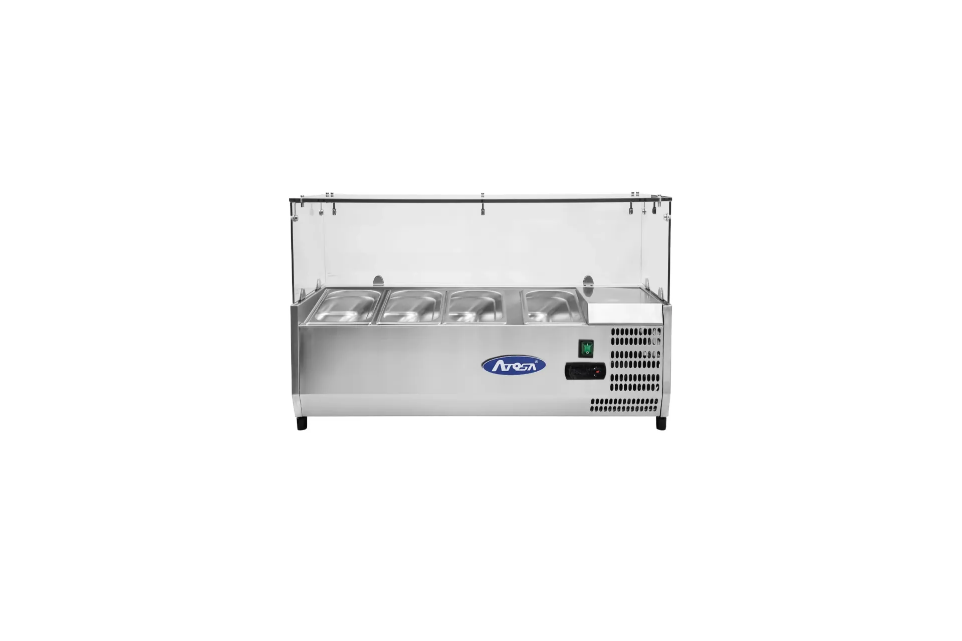[ATOT-ESL3881] Atosa opzetvitrine VRX 38 - GN 1/3 - met glazen deksel (4 x GN 1/3 - 120 cm)