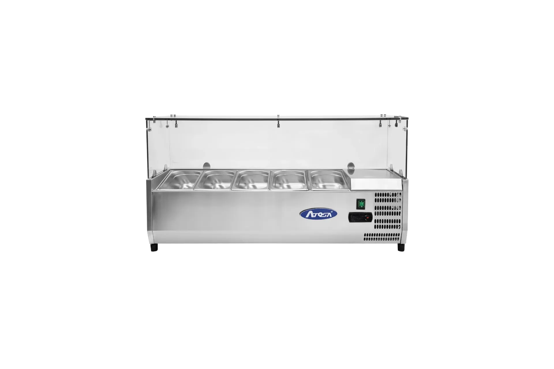 [ATOT-ESL3880] Atosa opzetvitrine VRX 33 - GN 1/4 - met glazen deksel (5 x GN 1/4 - 120 cm)